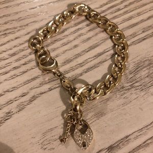 Fossil gold charm bracelet